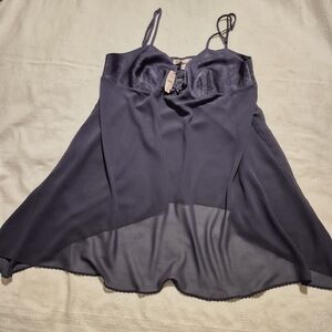Victoria's Secret women's Large purply blue babydoll adjustable strap, New